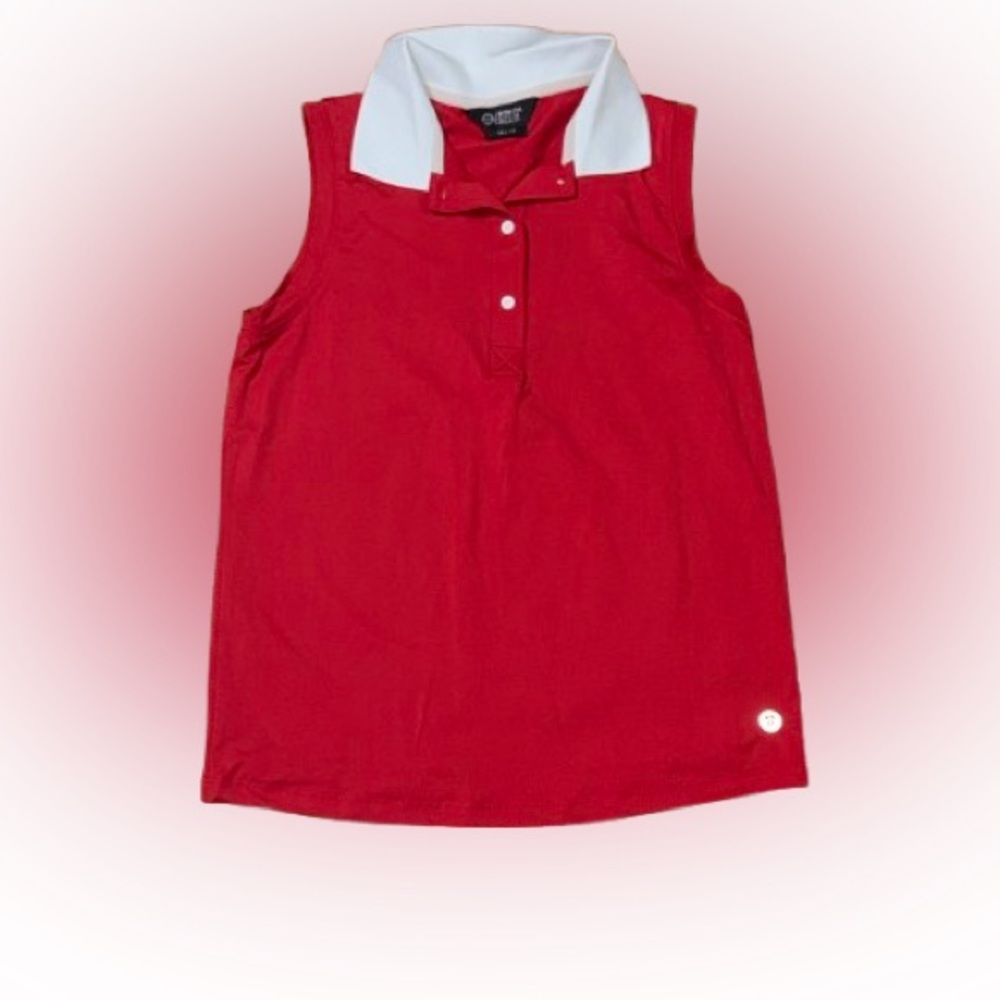 Mondetta Outdoor Project golf shirt red with white trim size XS